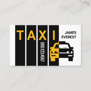 Cartão De Visita Carro de Táxi Amarelo em Listras
