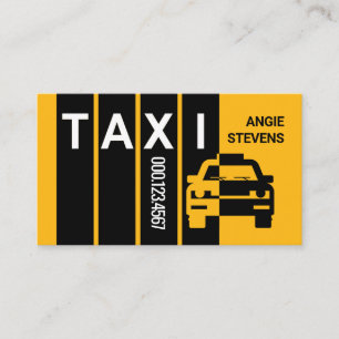 Cartão De Visita Carro de Táxi Amarelo em Listras