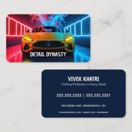 Cartão De Visita 🚗 Carro Detailer Neon