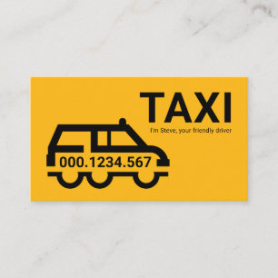 Cartão De Visita Carro Estacionamento Táxi Amarelo Impressionante