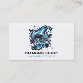 Cartão De Visita Carro Profissional Moderno Que Descreve Limpeza de