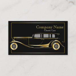 Cartão de Visita Carros Clássicos Gold Limo