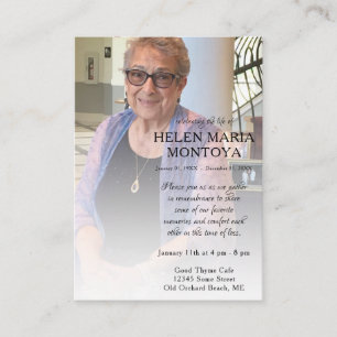 Cartão De Visita carta memorial de fotografias do lado esquerdo