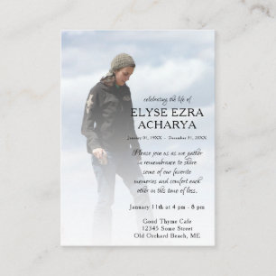 Cartão De Visita carta memorial de fotografias do lado esquerdo