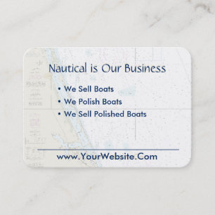 Cartão De Visita Carta náutica Tan azul fresco limpo de Stuart FL