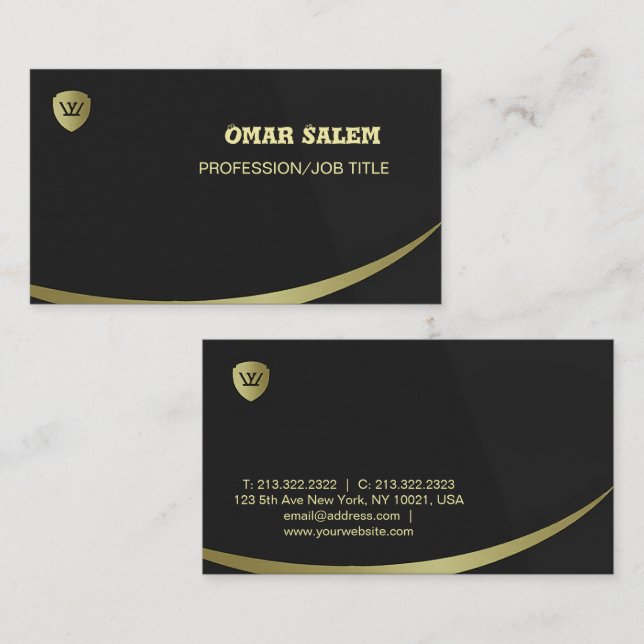 Cartão De Visita "cartão de visita de luxo com sofisticação e moda (Frente/Verso)