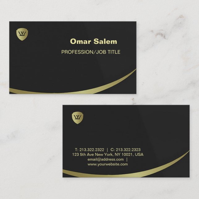 Cartão De Visita "cartão de visita de luxo com sofisticação e moda (Frente/Verso)