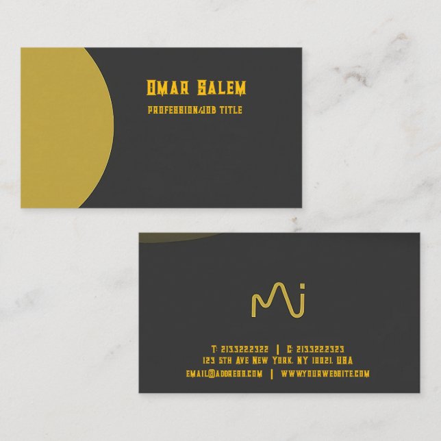 Cartão De Visita "cartão de visita inovador com toques de ouro (Frente/Verso)