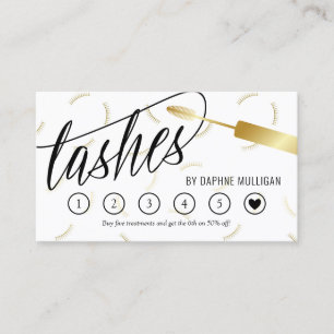 Cartão De Visita Cartão-falso Dourado de Lealdade de Lashes de Má