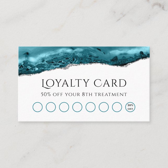 Cartão De Visita cartão-fidelidade com marca-d'água (Frente)