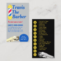 Cartão-fidelidade de barbearia (poste e cortadores