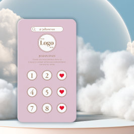 Cartão De Visita Cartão-fidelidade inspirado no Instagram Rosa Girl