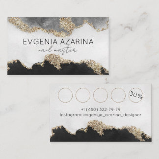 Cartão De Visita Cartão-fidelidade para técnicos de unhas e Prof. d