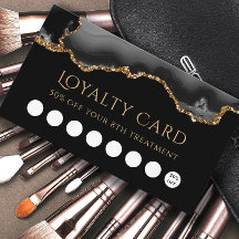 cartão-fidelidade preto e dourado agate