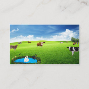 Cartão De Visita Cartão-postal de Fazenda moderno