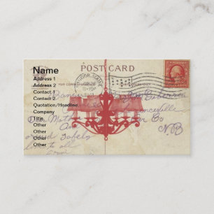 Cartão De Visita Cartão-postal Vintage e Chandelier