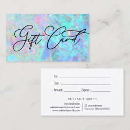 Cartão De Visita cartão-presente de foto de textura opal