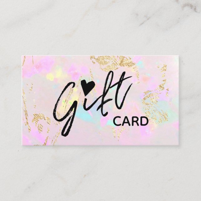 Cartão De Visita cartão-presente opaco-rosa pálido (Frente)