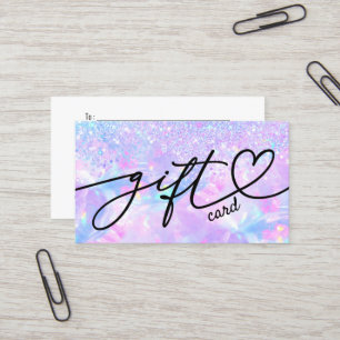 Cartão De Visita cartão-presente pequeno com brilho opal roxo
