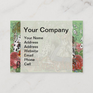 Cartão De Visita cartas de aventura de alice no país das maravilhas