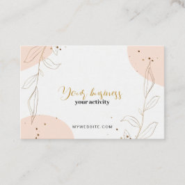 Cartão De Visita Carte de visite élégante rose pastel et or