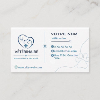 Cartão De Visita Carte de visite vétérinaire personnalisable