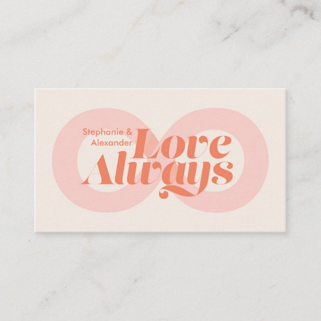 Cartão De Visita Carteira de Amor Infinita e Bilhete (Frente)