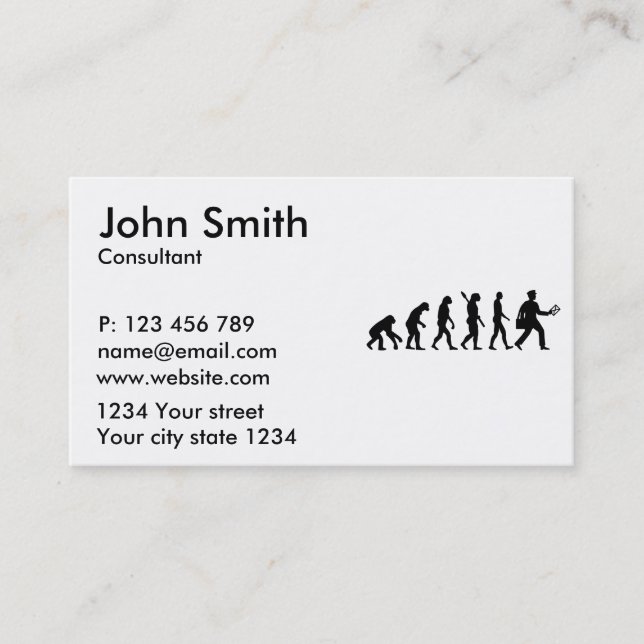 Cartão De Visita Carteiro da evolução (Frente)