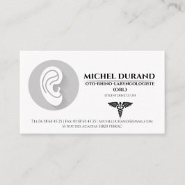 Cartão De Visita Cartes de visite Médicales ORL oto-rhino-laryngo