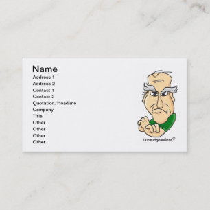 Cartão De Visita "Cartões de visitas do Curmudgeon portador de