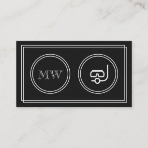 Cartão De Visita "Cartões de visitas do instrutor do mergulho do