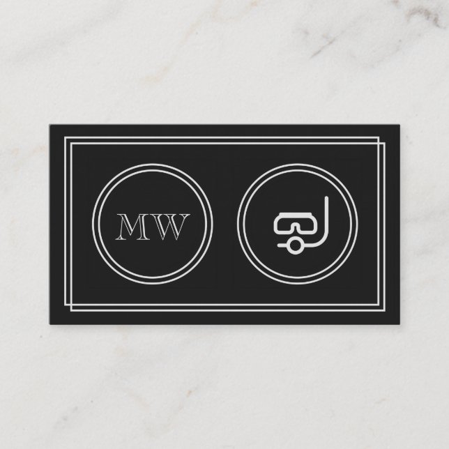 Cartão De Visita "Cartões de visitas do instrutor do mergulho do (Frente)