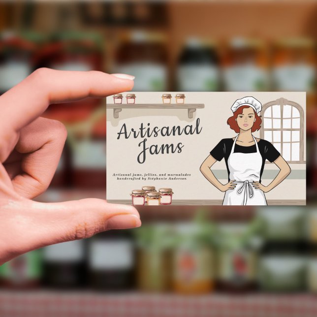 Cartão De Visita Cartoon Artisanal Jams (Cartoon Artisanal Jams Business Card)