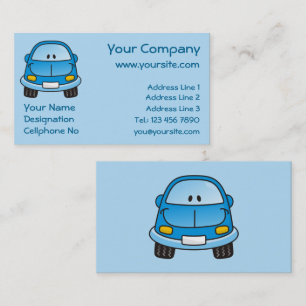 Cartão De Visita Cartoon azul