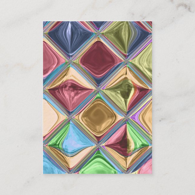 Cartão De Visita Cartoon Candydrops Arte de Azulejo Mosaico (Verso)