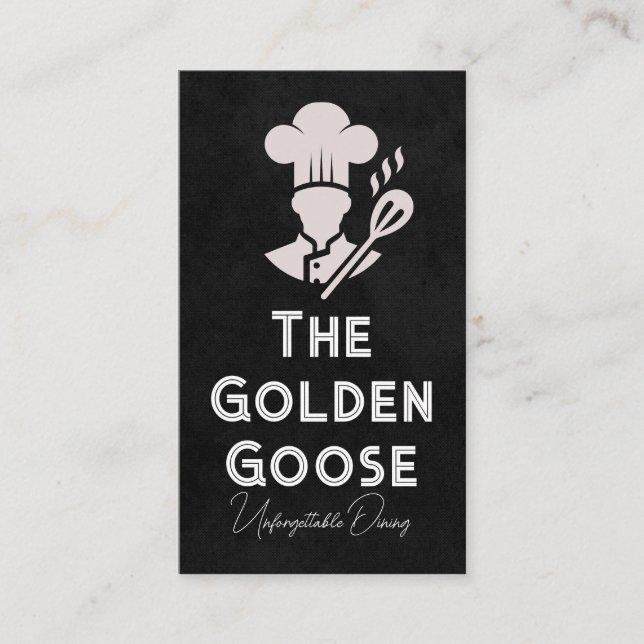 Cartão De Visita Cartoon Chef Logo | Restaurant (Frente)