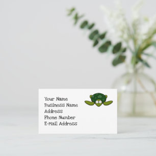 Cartão De Visita Cartoon de Tartaruga do Mar Groovy, Oceano Engraça