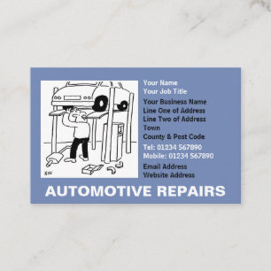 Cartão De Visita Cartum de Reparos Automotivos