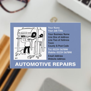 Cartão De Visita Cartum de Reparos Automotivos