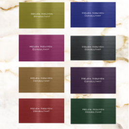 Cartão De Visita Carvalho Bronze Brutado Metálico Metálico Sem Manc