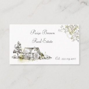 Cartão De Visita Casa Branca e Preta