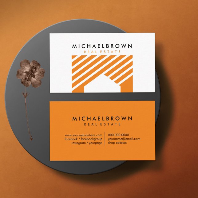 Cartão De Visita Casa do Gráfico de Casa Laranja Arrendamento (Criador carregado)