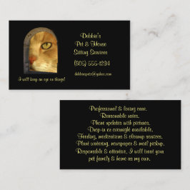 Cartão De Visita Casa e Pet Sentados e Bonitos Ocupados