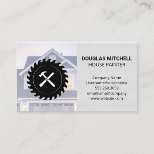 Cartão De Visita Casa   Saw Chisel e Hammer