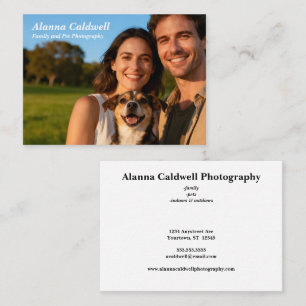 Cartão De Visita Casal com Fotógrafo de Cachorro Imobiliário