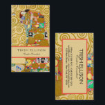 Cartão De Visita Casal Gustav Klimt Fulfillment Nouveau<br><div class="desc">Gustav Klimt,  Fulfillment 1910-1911 Art Nouveau Casal com a assinatura do design de giro Klimt e bela pintura a ouro.</div>