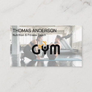 Cartão De Visita Casal Malhando   Treinamento de Fitness   Academia