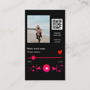 Cartão De Visita Casal personalizado do player de música