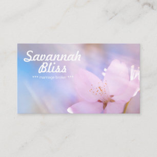 Cartão De Visita Casamento broker cor-de-rosa personalizável