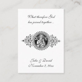 Cartão De Visita Casamento Católico Favorito Virgem Maria Lembrança